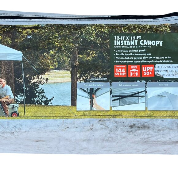 Ozark Trail Canopy 12x12 Instant Set Up & Take Down Push Button Straight Legs - Picture 8 of 15